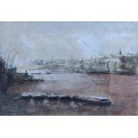 Anthony Robert Klitz (British 1917-2000) Impressionist London Thames watercolour. Klitz took up