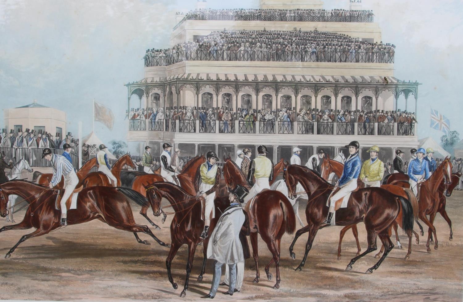 "The Liverpool Great National Steeple Chase, 1839" Plate I an original hand coloured aquatint - Image 2 of 5
