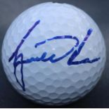 A personally signed Tiger Woods TW Tour Nike ball. With Global Authentication Inc Certificate of