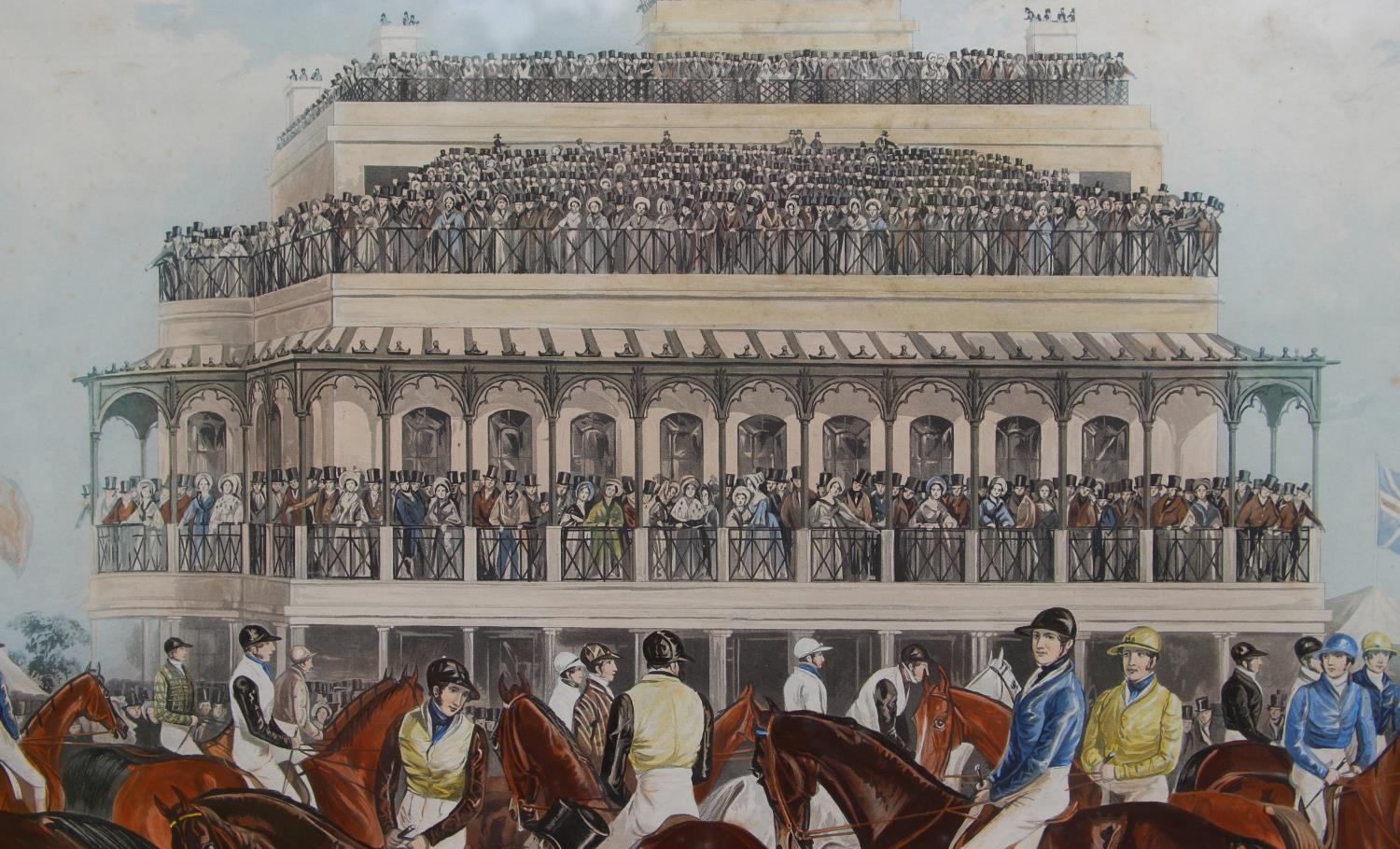 "The Liverpool Great National Steeple Chase, 1839" Plate I an original hand coloured aquatint - Image 4 of 5