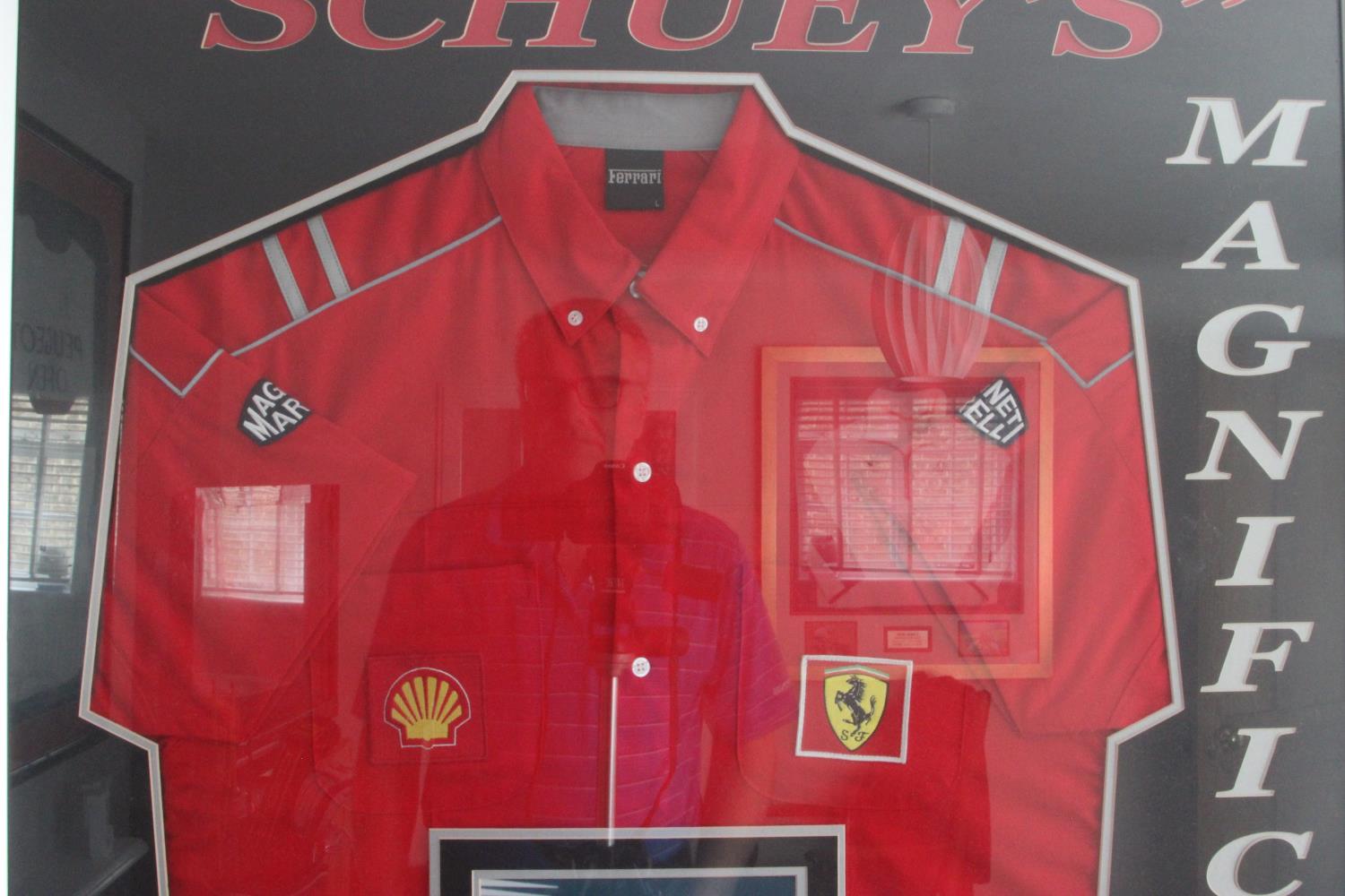 Michael Schumacher signed memorabilia display titled "Schuey's Magnificent 7", commemorating - Image 2 of 4