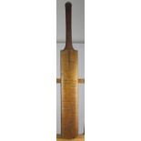 A Jack Hobbs Extra Special The Oval signed cricket bat South Africa v England 1st Test 1924