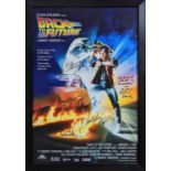 Back to the Future signed poster - signed by all main cast members. Micheal Fox, Christopher
