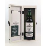 Laphroaig Islay Single Malt Scotch Whisky Aged 25 Years in White wooden presentation box 2019