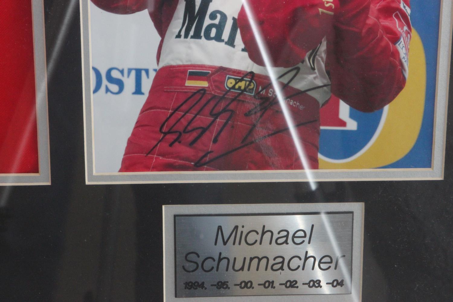 Michael Schumacher signed memorabilia display titled "Schuey's Magnificent 7", commemorating - Image 4 of 4