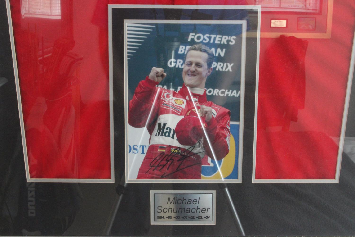 Michael Schumacher signed memorabilia display titled "Schuey's Magnificent 7", commemorating - Image 3 of 4