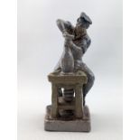Rare Martin Brothers figure of The Thrower / The Potter by Robert Wallace Martin. Depicting a Potter