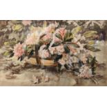 Dorothy Parsons (1915-2010). Pastel of a flower basket signed to bottom left. 84 x 59cm