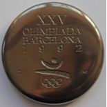 Barcelona 1992 Olympic Games Participant Medal. In original cloth pouch.