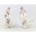 Mid Century English bone China poodles, designed by Donald Brindley for Foley China Works, circa