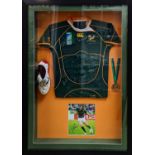 South Africa 2007 Rugby World Cup Presentation - Semi Final vs Argentina match worn jersey (worn