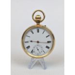 Hogg & Shaw of 52 Market Street, Manchester 18ct Gold Pocket watch with roman numeral dial 115g