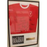Liverpool FC 1965 FA Cup shirt signed in black by all the members of the winning team - Tommy