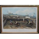 "The Liverpool Great National Steeple Chase, 1839" Plate III an original hand coloured aquatint