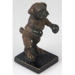 Franz Bergman Cold Painted Bronze Of A Boxer Boxing Dog Original and rare Franz Bergman cold painted