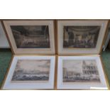 Set of 4 After Augustus-Charles Pugin The funeral of Admiral Lord Nelson. i. Remains of the late