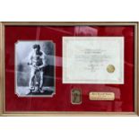 Harry 'Handcuff' Houdini 1874 - 1926 Escape Key from His personal collection. With COA and letter