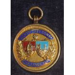 North East Combination Challenge Cup Gold Winners Medal 1932-33