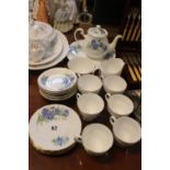 Queen Anne Cornflower decorated Tea set
