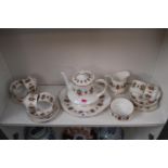 Paragon Flamenco Pattern transfer printed Tea set