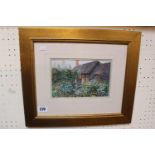 R M Bolton Watercolour of a Cottage scene signed