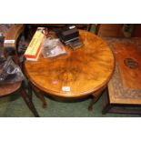 Walnut Deco Coffee table on cabriole legs