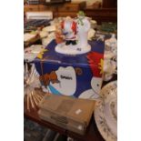 Boxed Coalport the Snowman Father Christmas and 2 Boxes of assorted Collectors Vehicles