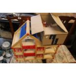 20thC Dolls house and assorted Dolls House furniture