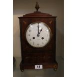 19thC E White of Haymarket London enamel faced clock with French movement