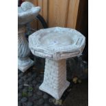 Octagonal bird Bath