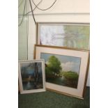 Collection of assorted 4 Austrian Paintings of Lanscape scenes