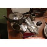 Collection of assorted Silver-plated ware and a Continental White metal Cream jug