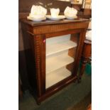 Edwardian Pier cabinet with inlaid front and shelves to interior