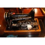 Oak cased singer sewing machine