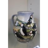 Moorcroft Puffin Decorated Milk Jug with marks to base