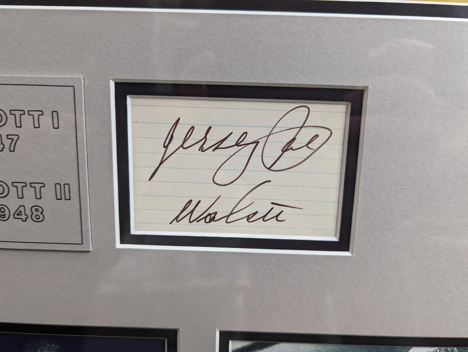 Framed Joe Louis and Jersey Joe Walcott authentic cut signatures. 2 x original ring magazines and - Image 4 of 6