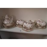 Paragon Victorian Rose pattern Tea service with gilded detail