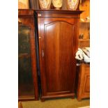 Tall and narrow Mahogany panel fronted robe