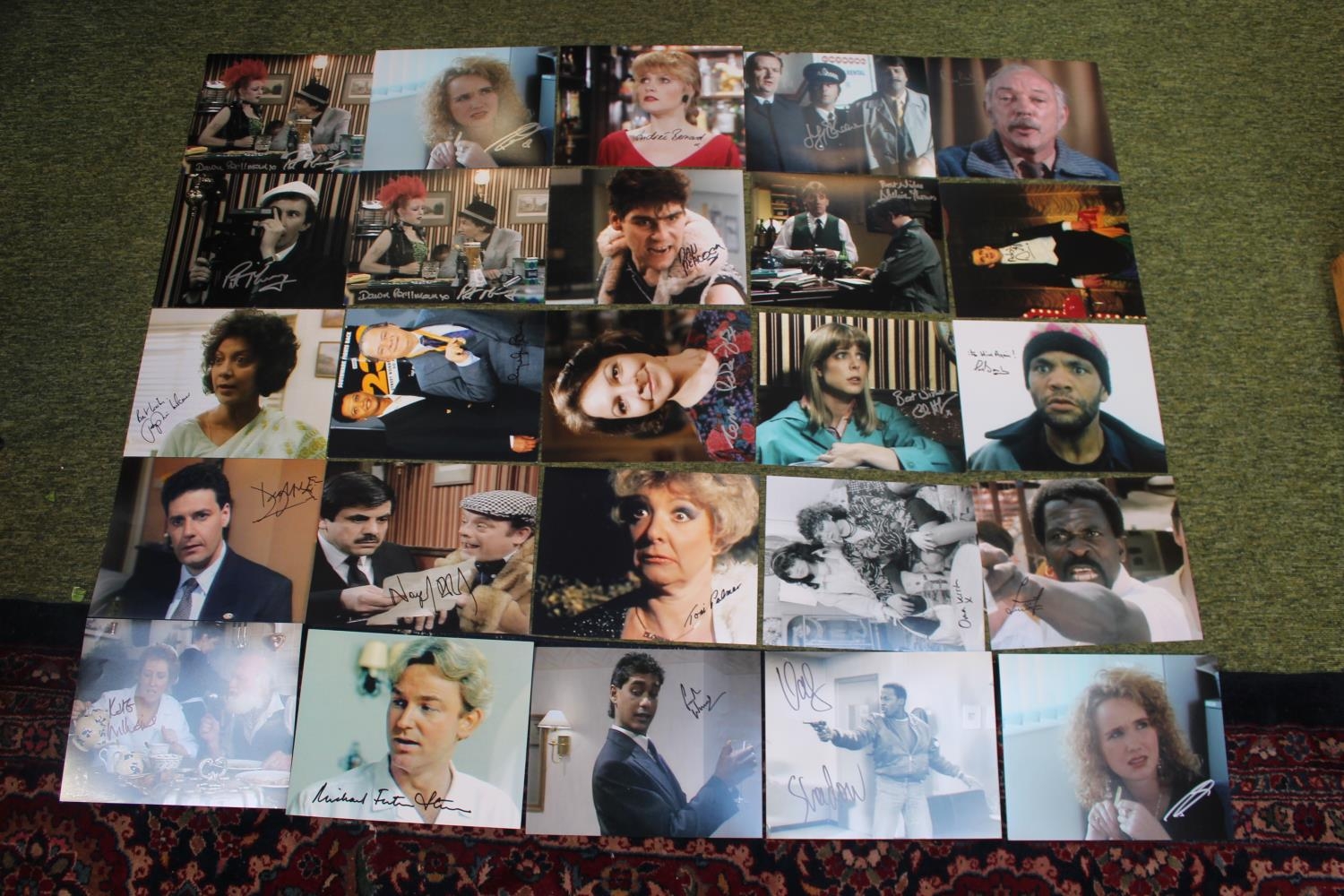 Collection of Signed Only Fools and Horses Photographic Cast Captures 25 in total