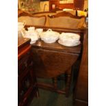 19thC Gateleg table on turned supports