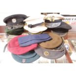 Collection of Military Hats and Berets
