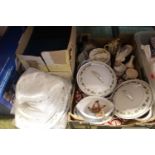 R C China part Dinner service and assorted ceramics inc. Cased Collectors plates