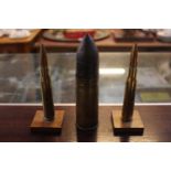 WW1 Shell marked VSM plus two trench art Examples