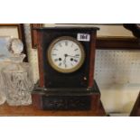 19thC Slate and Marble with Roman numeral dial