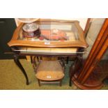 Glazed Bijoux display cabinet on slender legs