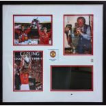 Manchester United 1999 treble winning video display presentation. Serial MUFC127754 x 57cm total