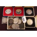Collection of assorted Georgian and later Coins inc Silver proofs