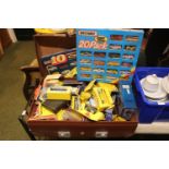 Large case of assorted Matchbox and other boxed vehicles