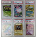 PSA Graded 2019 Pokemon S&M card, Brooklet Hill, 2019 Pokemon Sun & Moon card, Wigglytuff GX, 2015