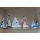Colelction of assorted Royal Worcester, Royal Doulton and Nao figurines (7)